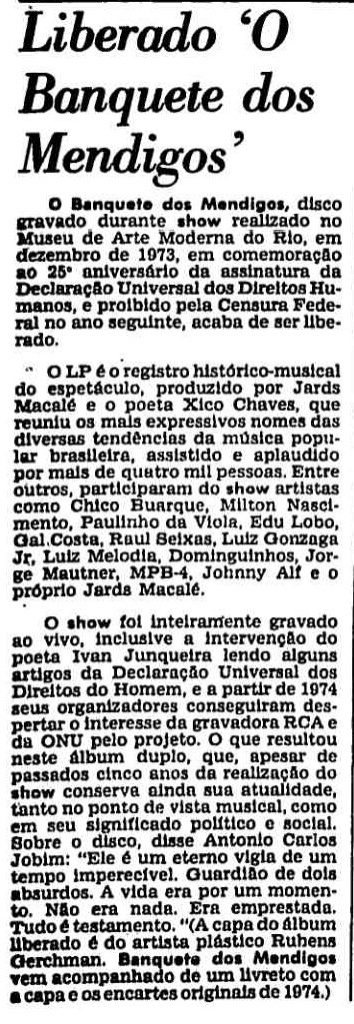 Estado de S. Paulo - 13 de setembro de 1979