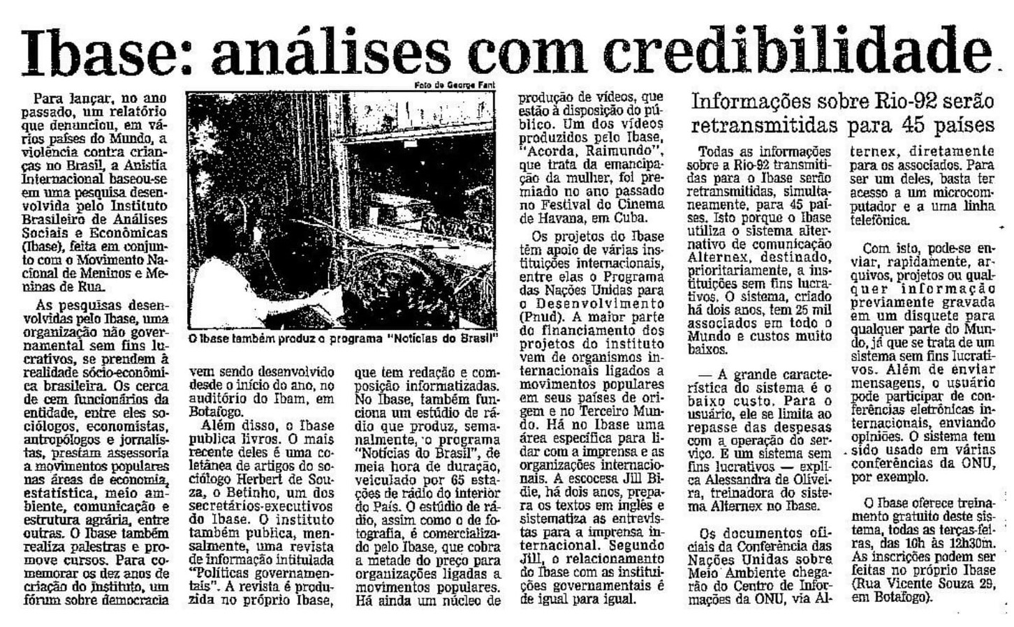 Jornal O Globo - 28 de Julho de 1991, Matutina, Jornais de Bairro