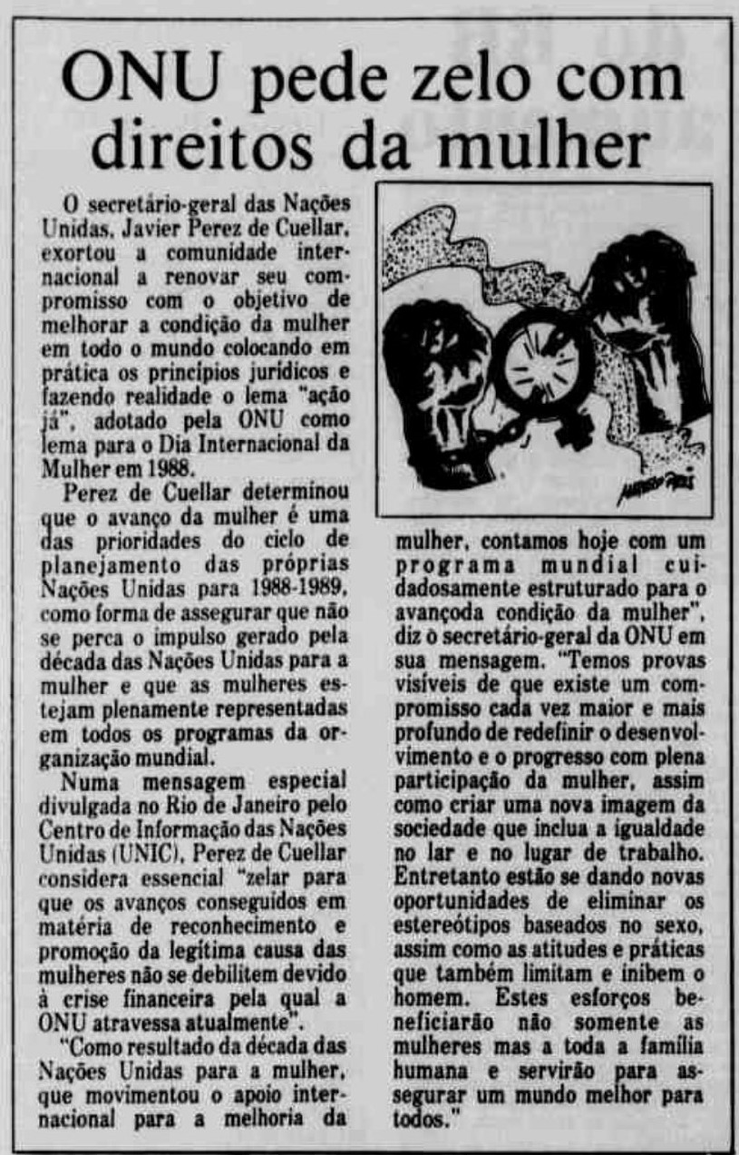Tribuna da Imprensa, 8 de março de 1988